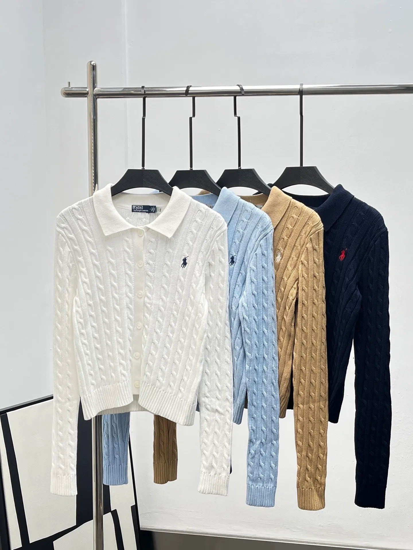 P390 Goods Quality Guarantee Model No. D25080275 Ralph Lauren RL* new style Pony embroidered logo on the chest pitted twist pattern slim fit buttoned lapel! Off-white, blue, navy, S ML (M size: bust 84, length 57, sleeve length 62)